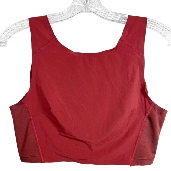 Free People movement seamless cropped tank top size S open back red - Picture 2 of 9